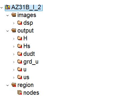 Typical HDF5 viewer showing ThermoCorr file structure